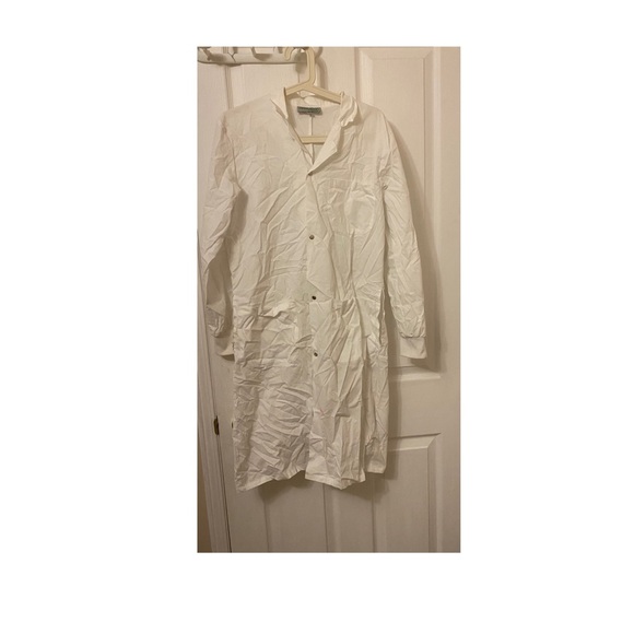 Size XXS 100% Cotton Lab Coat With Snaps & Cuffs - Picture 2 of 2